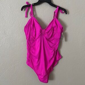 Plus Size Women’s Ibiza One Piece Swimsuit, Pink, 3X